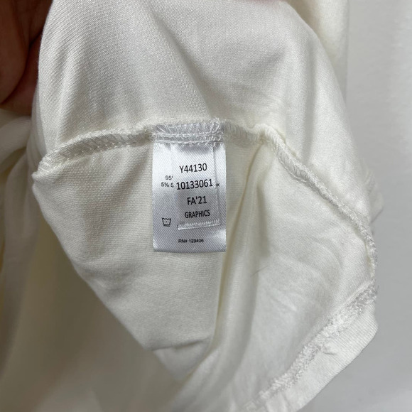 Venus Plus Size Draped SleeveTop in White Size 2X - Picture 7 of 10